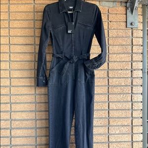 Paige Utility Jumpsuit in Black Dove 2 NWT